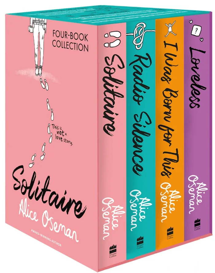 Alice Oseman Four-Book Collection Box Set (Solitaire, Radio Silence, I Was Born For This, Loveless)