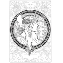 Alphonse Mucha Coloring Book
