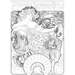 Alphonse Mucha Coloring Book
