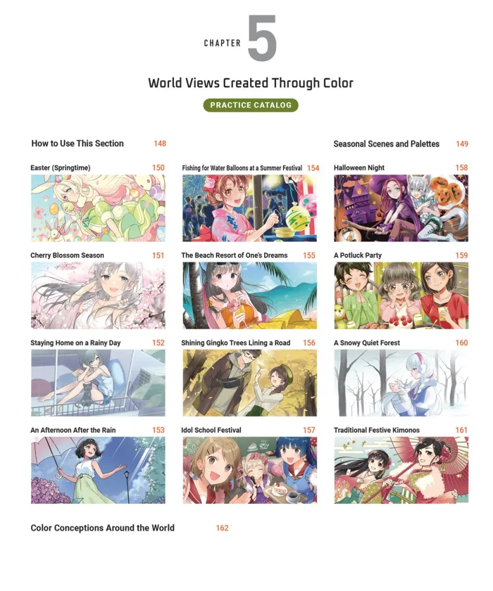 Anime & Manga Digital Coloring Guide: Choose the Colors That Bring Your Drawings to Life! (With Over 1000 Color Combinations)