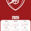 Arsenal Fc Legends 2026 Square Calendar
