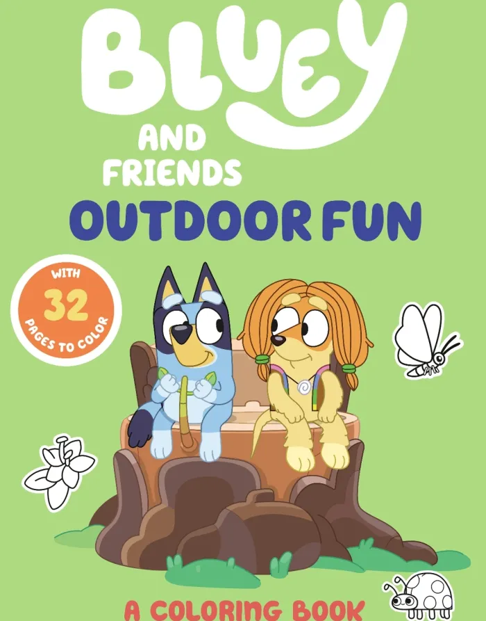 Bluey and Friends: Outdoor Fun: A Coloring Book