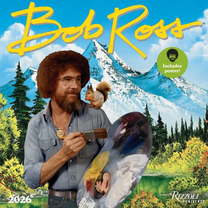 Bob Ross 2026 Wall Calendar (Includes Full-Color Poster)