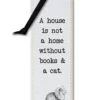 Books and a cat