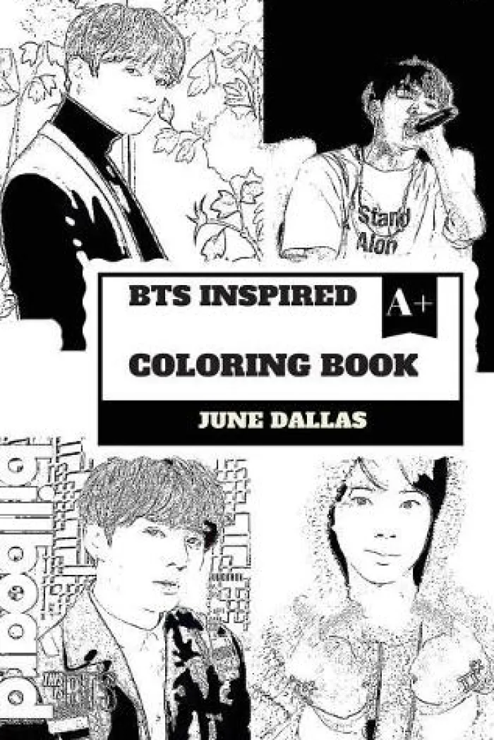 BTS Inspired Coloring Book: Cute South Korean Boy Band and Gorgeous Jungkook, Billboard Sensation and K-pop Talents Inspired Adult Coloring Book