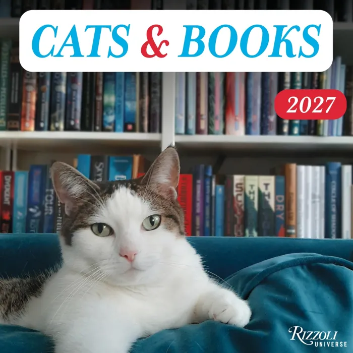 Cats & Books 2027 Wall Calendar