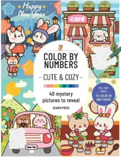 Color by Numbers: Cute & Cozy: 40 Mystery Pictures to Reveal
