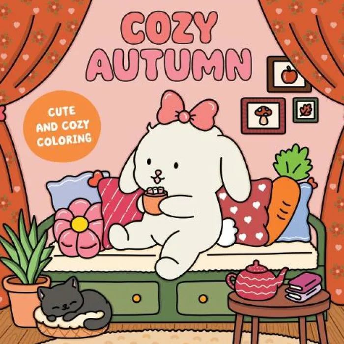 Cozy Autumn: A Cute & Cozy Coloring Book