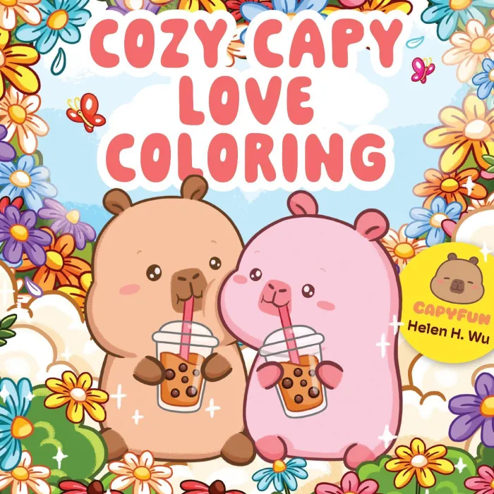 Cozy Capy Love Coloring: Adorable Capybara Coloring Pages for Relaxation, Self-Care, and Love