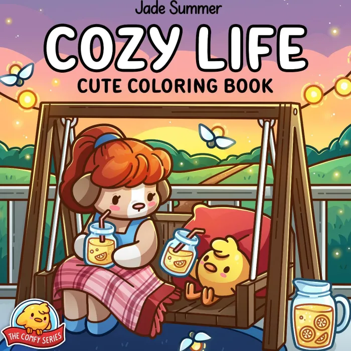 Cozy Life: Cute Coloring Book