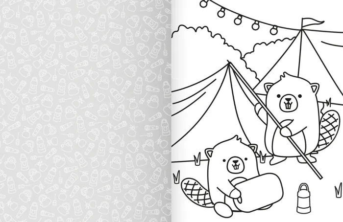 Cozy World Comfy Camping: Easy Colouring and Sticker Scene for Teens, Young Adults and Adults