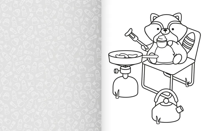 Cozy World Comfy Camping: Easy Colouring and Sticker Scene for Teens, Young Adults and Adults