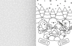 Cozy World Comfy Camping: Easy Colouring and Sticker Scene for Teens, Young Adults and Adults