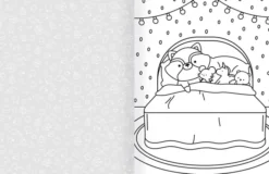 Cozy World Comfy Dreams: Easy Colouring and Sticker Scene for Teens, Young Adults and Adults