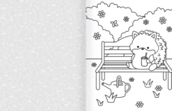 Cozy World Comfy Garden: Easy Colouring and Sticker Scene for Teens, Young Adults and Adults