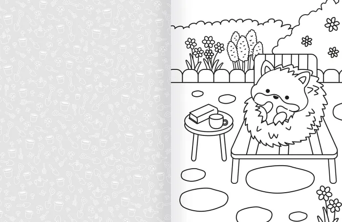 Cozy World Comfy Garden: Easy Colouring and Sticker Scene for Teens, Young Adults and Adults