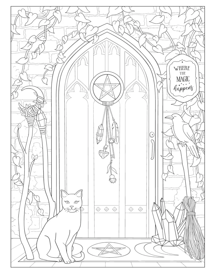 Creative Haven Witchcraft Coloring Book: Spellbinding Designs