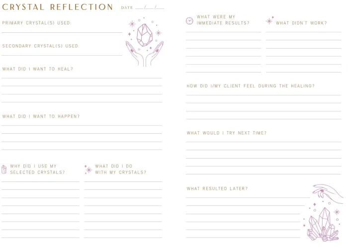 Crystal Healing Reflection Journal