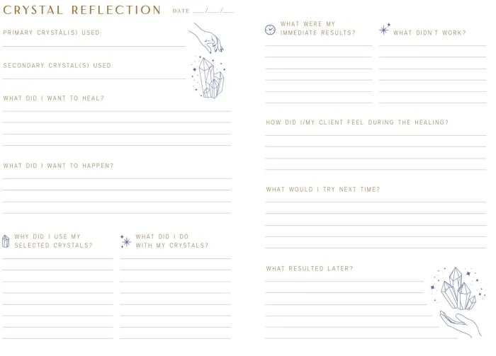 Crystal Healing Reflection Journal