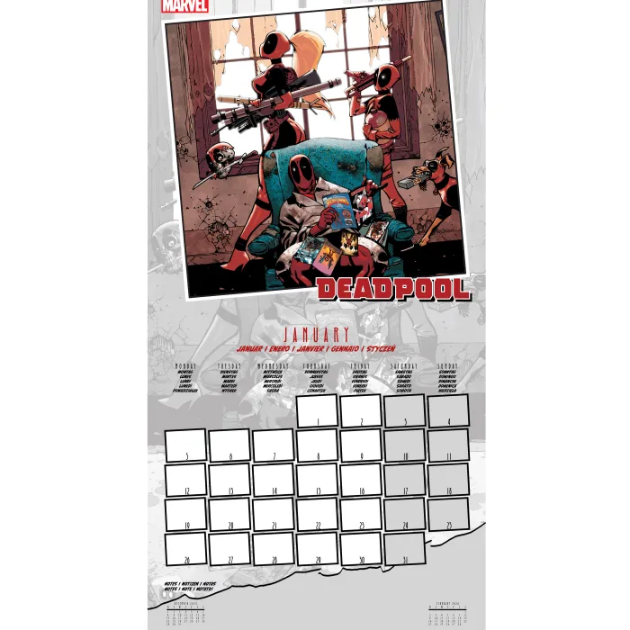 Deadpool 2026 Square Calendar