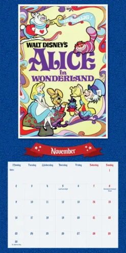 Disney Vintage Posters 2026 Square Cal.