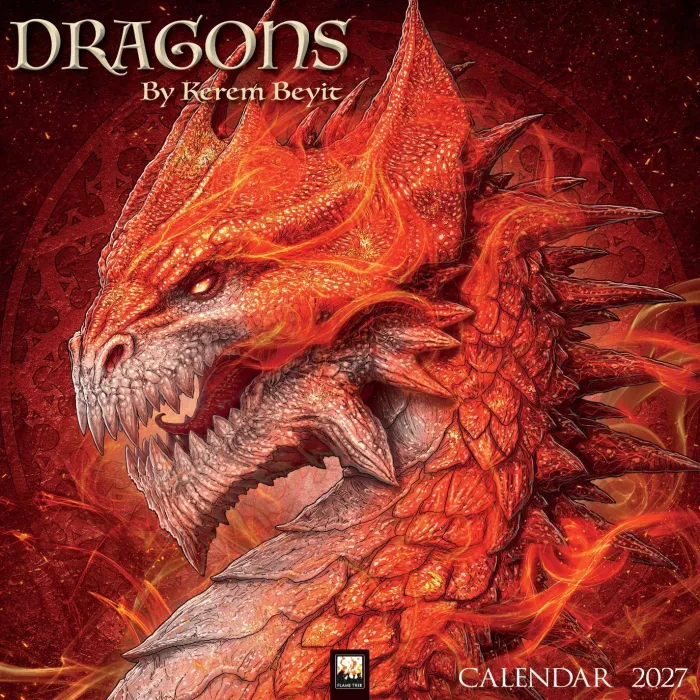 Dragons by Kerem Beyit Wall Calendar 2027 (Art Calendar)