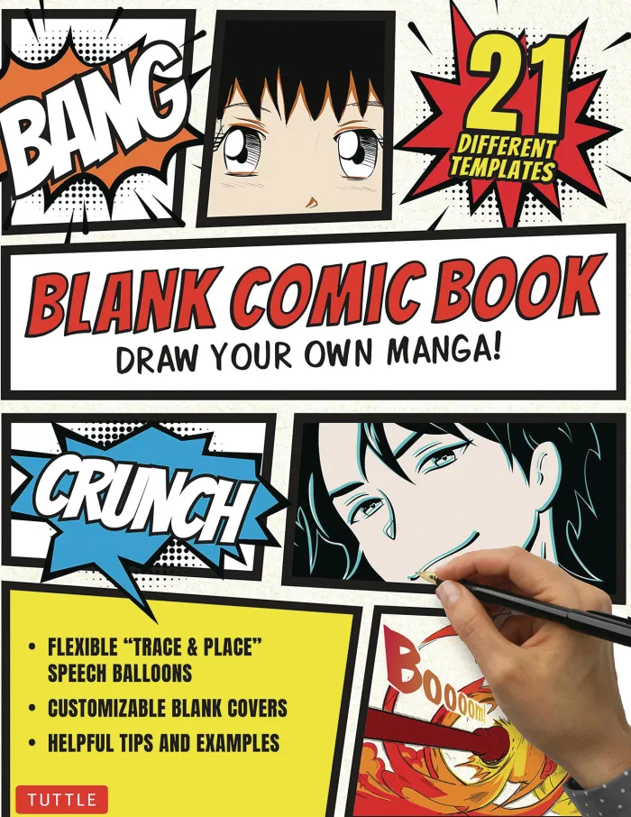 Draw Your Own Manga: Blank Comic Book (With 21 Different Templates)