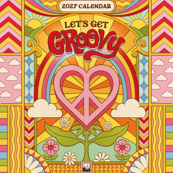 Dreamadelic: Let's Get Groovy Mini Wall calendar 2027 (Art Calendar)