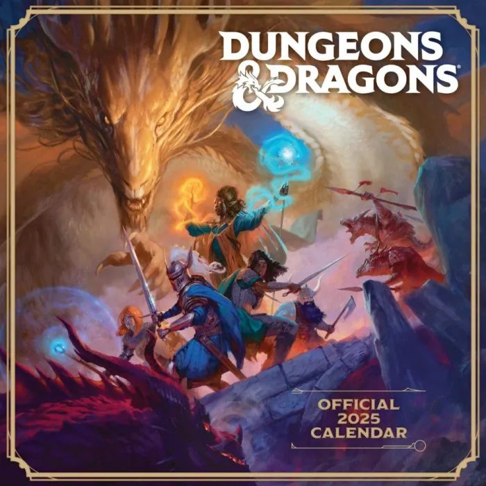 Dungeons & Dragons Month to View Square Calendar Official Product 2025