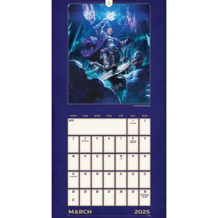 Dungeons & Dragons Month to View Square Calendar Official Product 2025