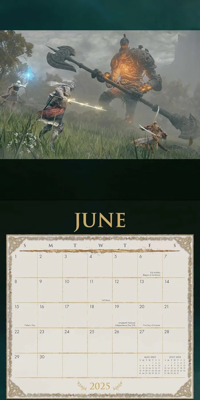 Elden Ring 2025 Wall Calendar