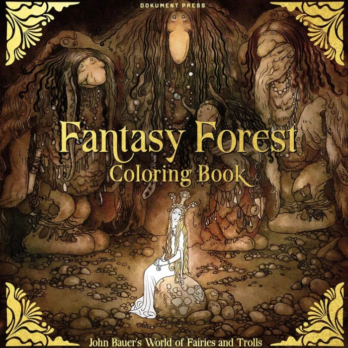 Fantasy Forest Coloring Book: John Bauer's World of Fairies and Trolls