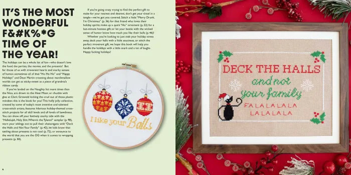 Festive As F*ck: Subversive Cross-Stitch for the Holidays