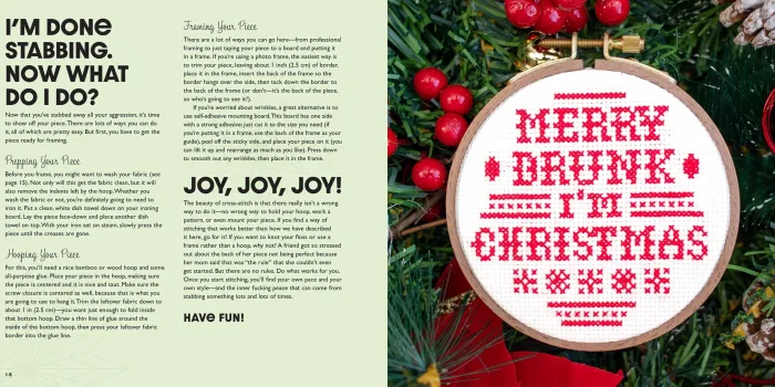 Festive As F*ck: Subversive Cross-Stitch for the Holidays