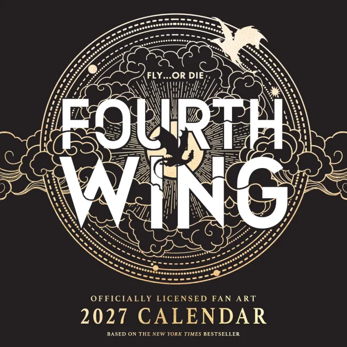 Fourth Wing Officially Licensed Fan Art 2027 Wall Calendar