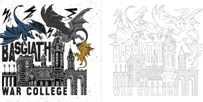 Fourth Wing: The Official Coloring Book