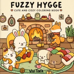 Fuzzy Hygge: Cute and Cozy Coloring Book for Adults & Teens Featuring Adorable Animals Characters for Stress Relief