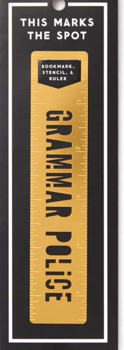 Grammar Police Metal Bookmark Stencil