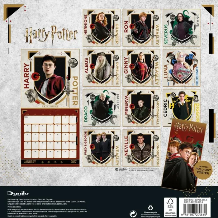 Harry Potter 2027 Square Calendar