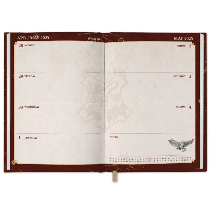 Harry Potter Week to View A5 Diary Official Product 2025