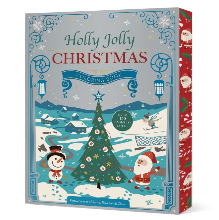 Holly Jolly Christmas Coloring Book: Festive Scenes of Santa, Reindeer & Cheer - Over 150 Pages to Color