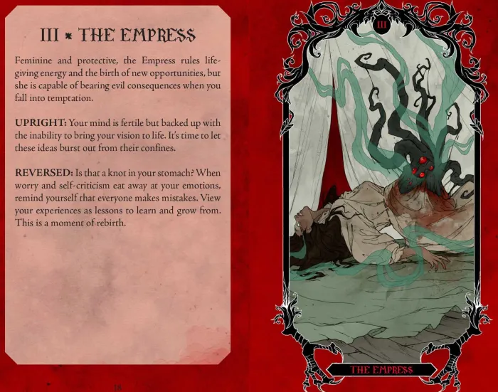Horror Tarot Deck and Guidebook