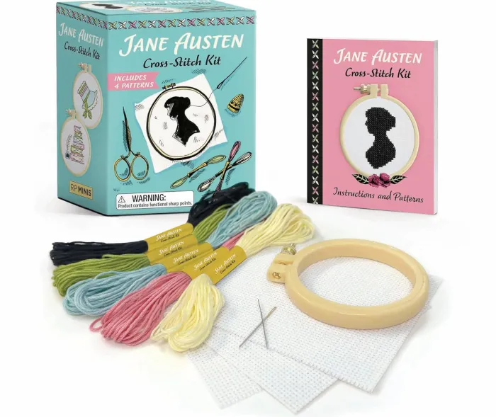 Jane Austen Cross-Stitch Kit: Includes 4 patterns