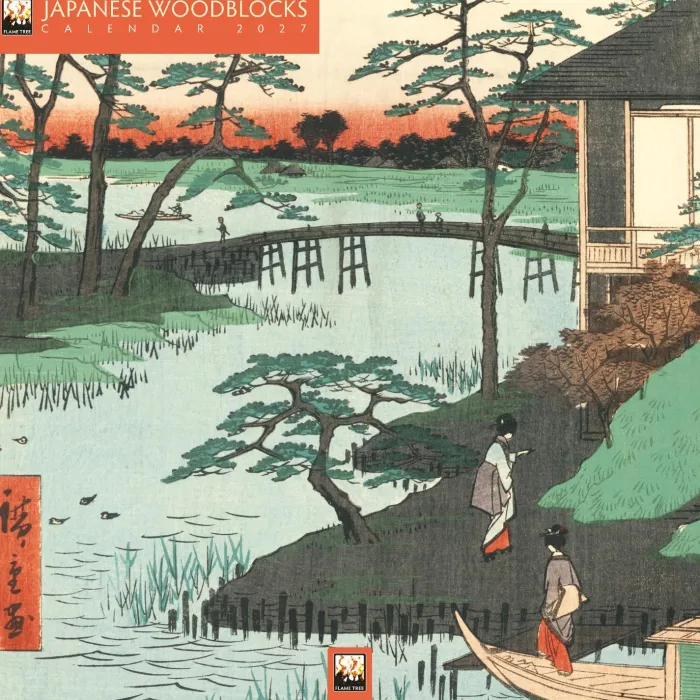 Japanese Woodblocks Mini Wall Calendar 2027 (Art Calendar)