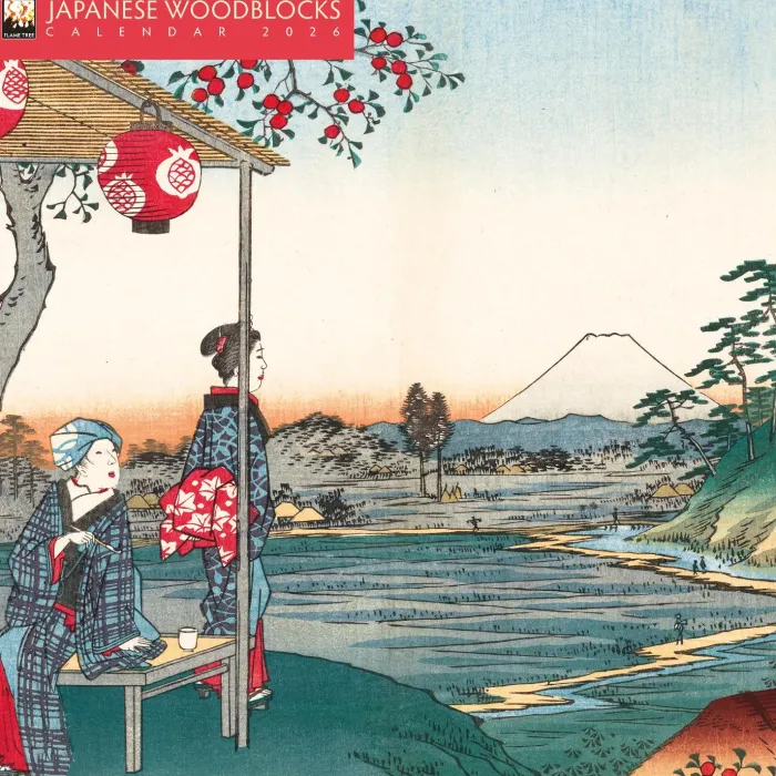 Japanese Woodblocks Mini Wall Calendar 2026 (Art Calendar)
