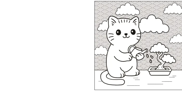 Ja-purr-nese Cats: A cozy, cute kitty colouring book of Japanese cats