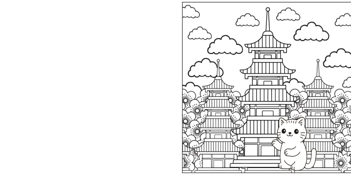 Ja-purr-nese Cats: A cozy, cute kitty colouring book of Japanese cats