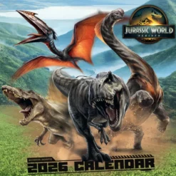 JURASSIC WORLD REBIRTH MOVIE 2026 SQUARE CALENDAR
