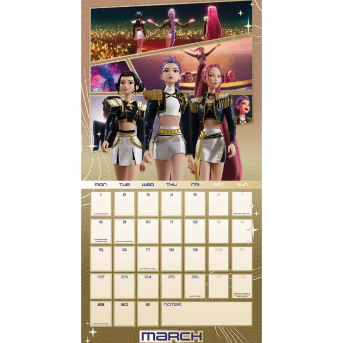 K-Pop Demon Hunters 2027 16 Month Square Calendar