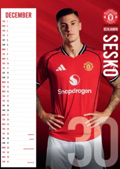 MANCHESTER UNITED FC 2026 A3 CALENDAR